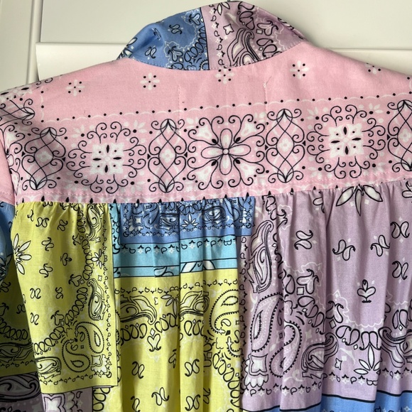 FORTE DEI MARMI COUTURE Bandana-print Mini Dress In Blue Size 38/US M - Picture 11 of 12